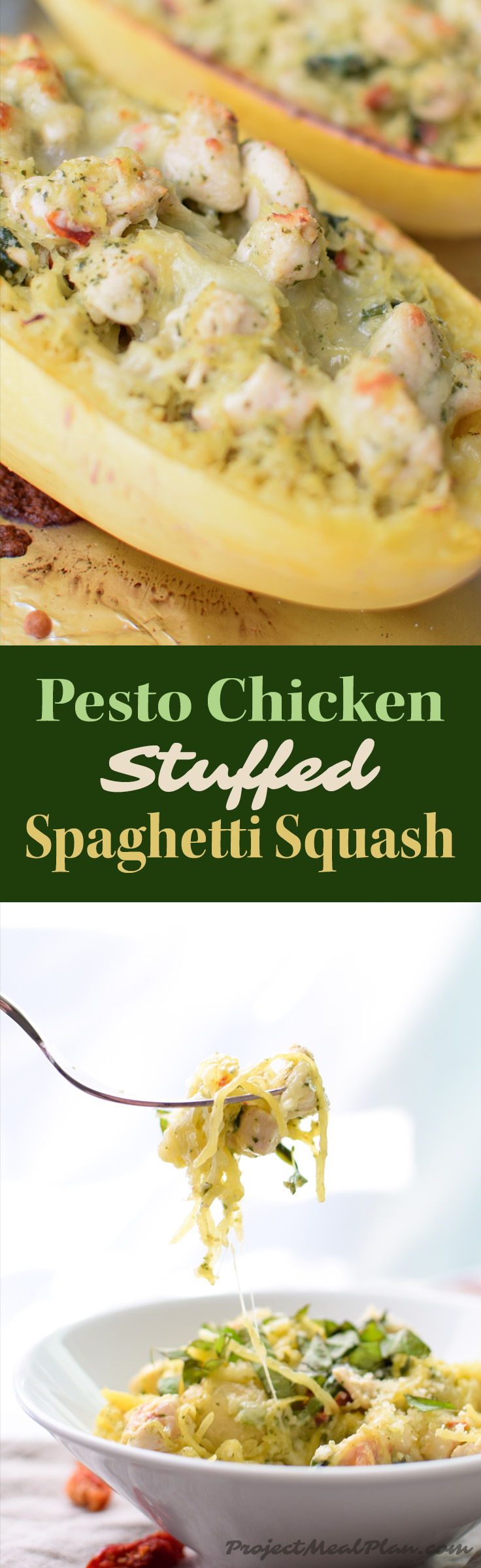 How do you make microwave spaghetti squash pesto?