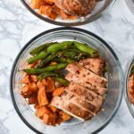 Meal Prep Asian-Style Marinated Chicken with Veggies - An easy & flavorful chicken marinade for Asian-style baked chicken with my favorite veggies! - ProjectMealPlan.com