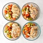 Meal Prep Italian Seasoned Chicken with Roasted Imperfect Vegetables - Simple, healthy, easy italian seasoned chicken with very Imperfect oven roasted potatoes, peppers, cherry tomatoes, carrots, and onions! - ProjectMealPlan.com