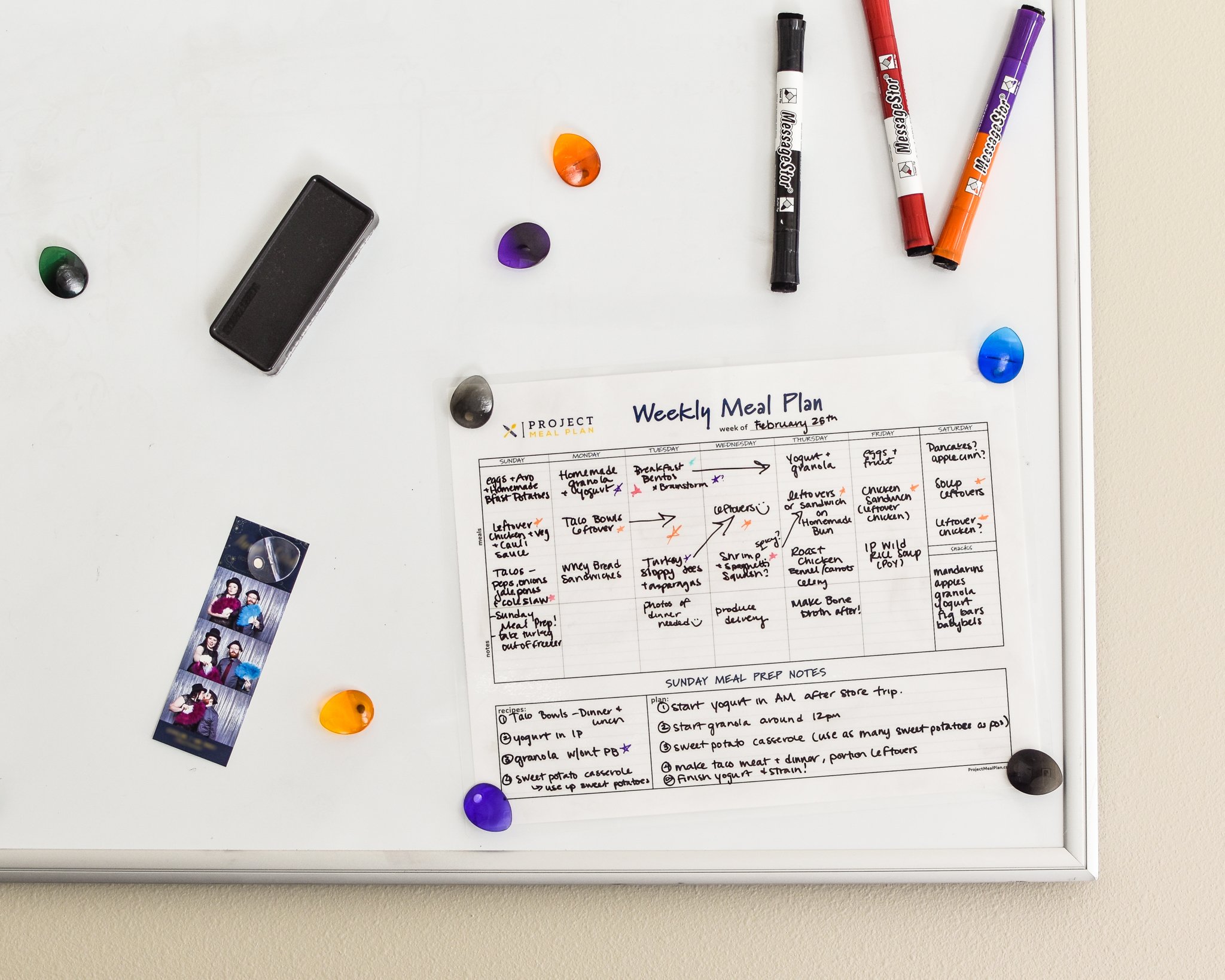 How to Laminate Your Weekly Meal Planner Template Project Meal Plan