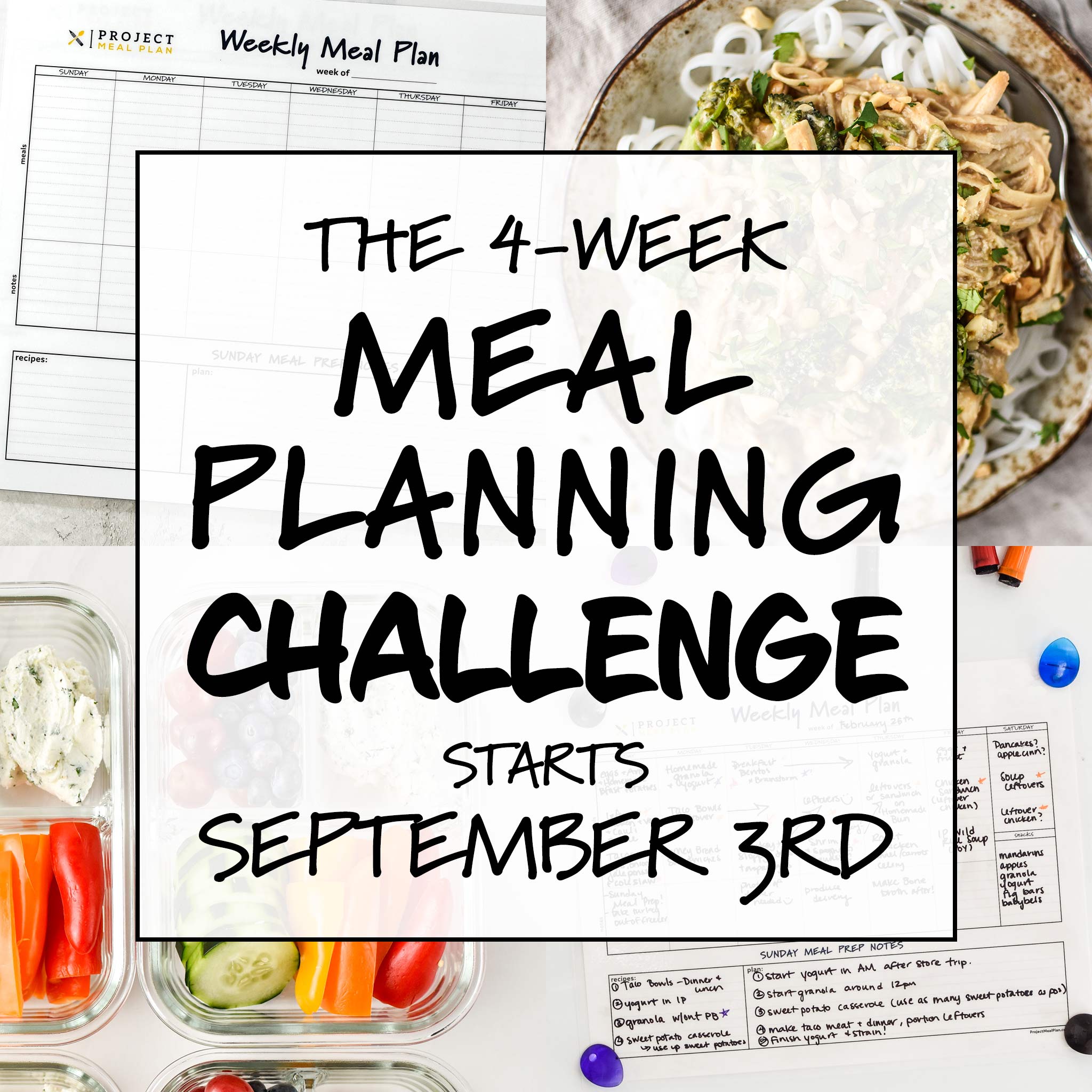 4 Week Meal Planning Challenge September 2019 Project Meal Plan